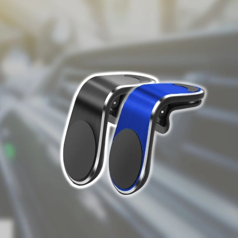 Universal 360 Degrees Rotation L-Shape Magnetic Car Phone Holder
