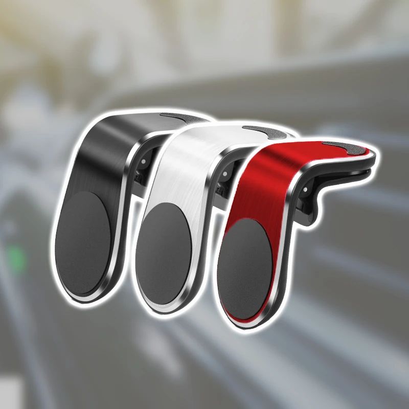 Universal 360 Degrees Rotation L-Shape Magnetic Car Phone Holder