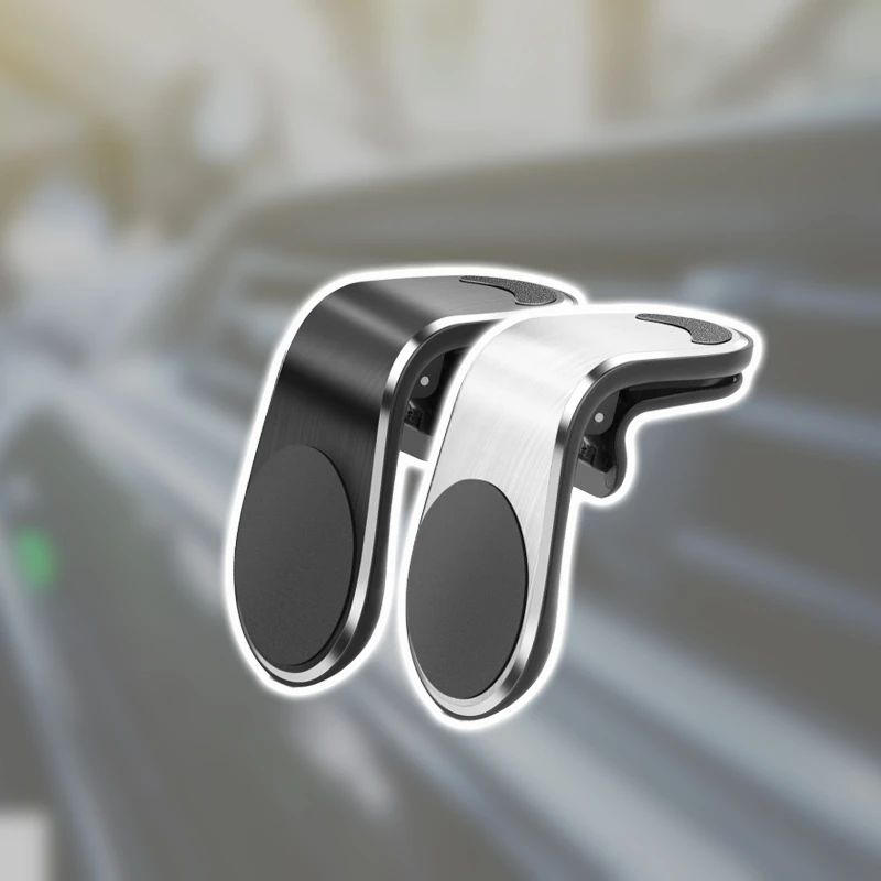 Universal 360 Degrees Rotation L-Shape Magnetic Car Phone Holder