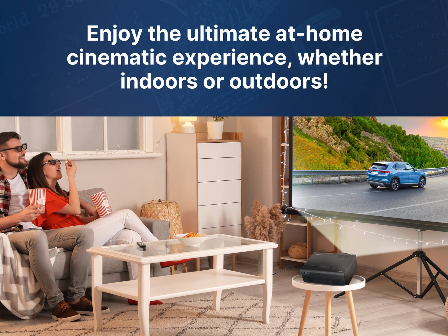 150″ Home Theater LCD Projector