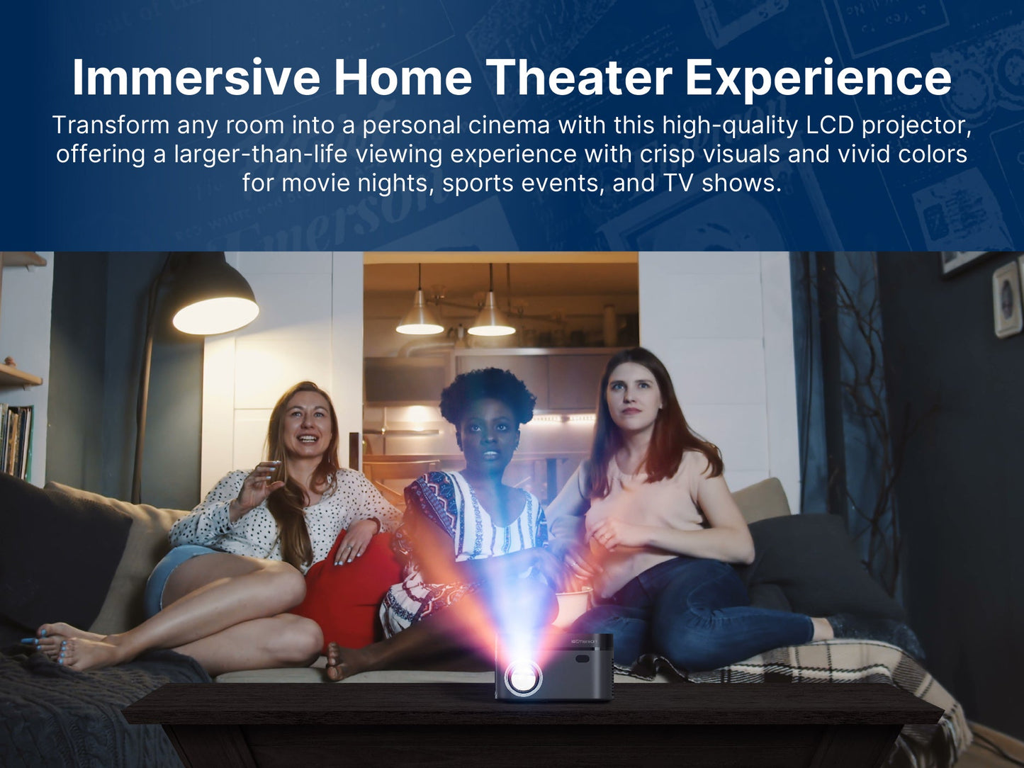 120" Home Theater LCD Projector with Built-In DVD Player