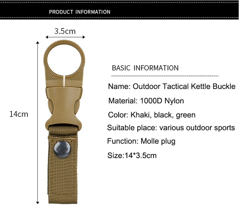 Tactical Webbing Water Bottle Hanging Buckles