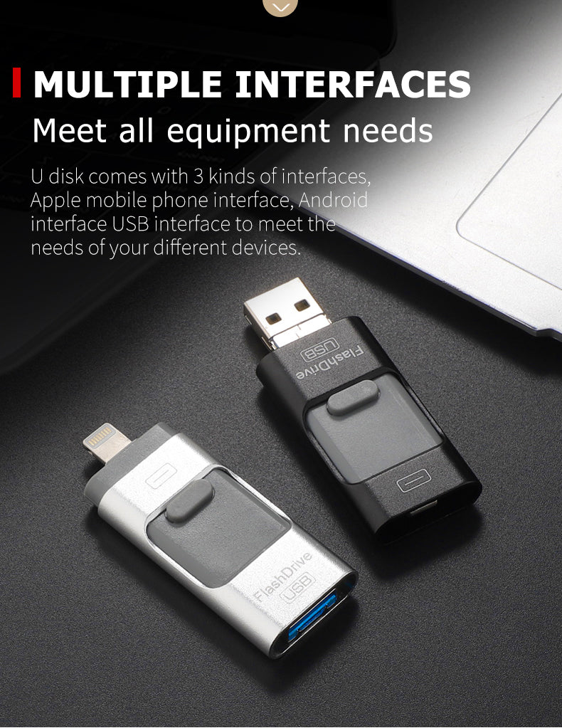 Portable USB Flash Drive for iPhone, iPad & Android