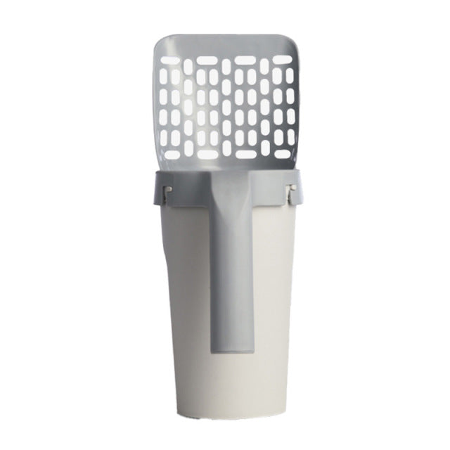 Cat Litter Scoop Integrated Detachable Deep Shovel Holder with Poop Sifting and Litter Bags
