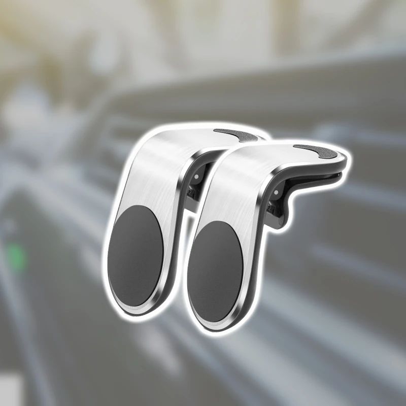 Universal 360 Degrees Rotation L-Shape Magnetic Car Phone Holder