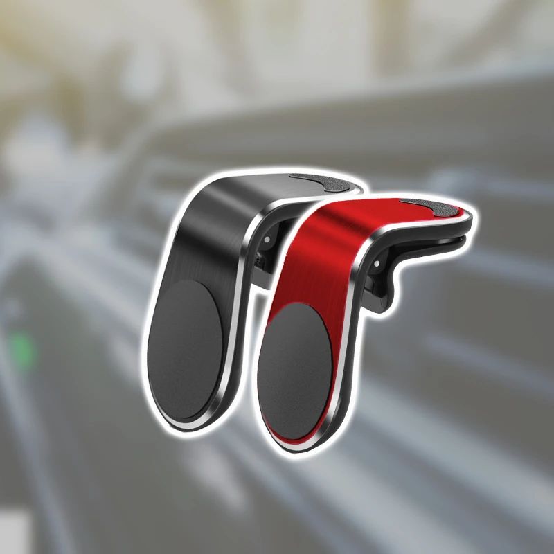 Universal 360 Degrees Rotation L-Shape Magnetic Car Phone Holder