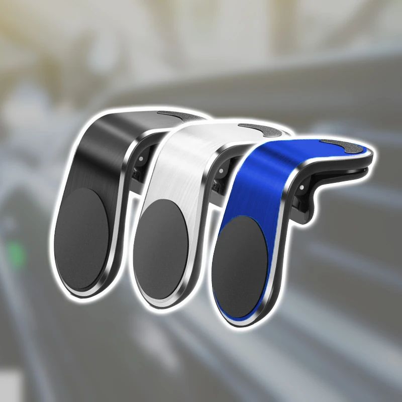 Universal 360 Degrees Rotation L-Shape Magnetic Car Phone Holder