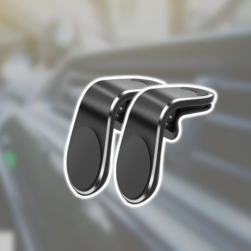 Universal 360 Degrees Rotation L-Shape Magnetic Car Phone Holder
