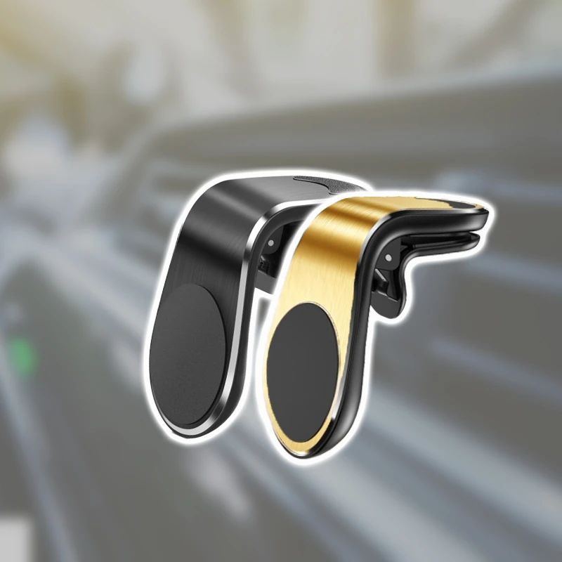 Universal 360 Degrees Rotation L-Shape Magnetic Car Phone Holder