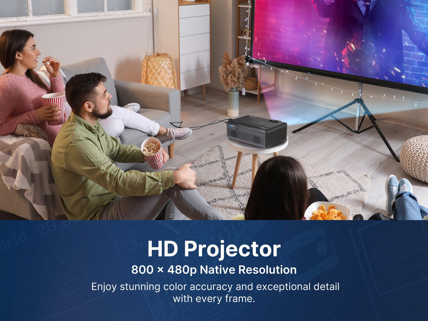 150″ Home Theater LCD Projector