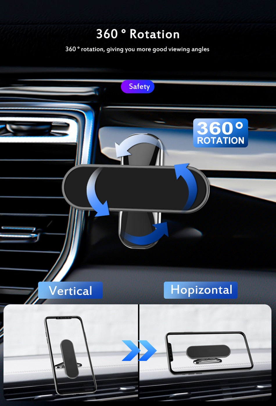 Universal Magnetic Flex Car Phone Holder