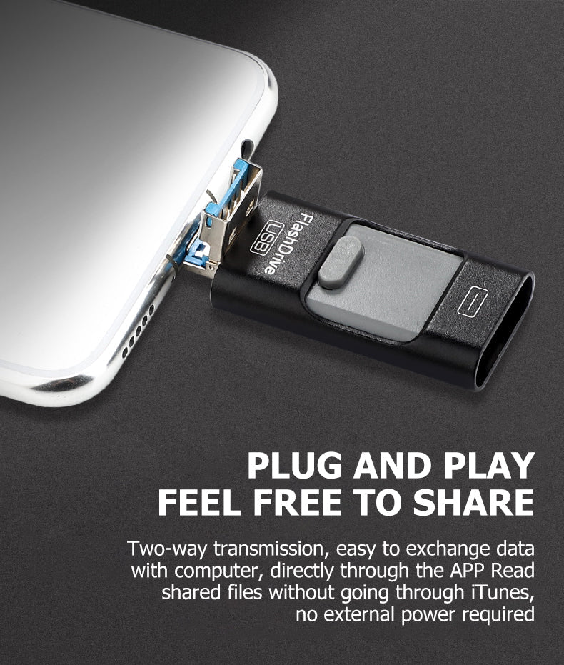 Portable USB Flash Drive for iPhone, iPad & Android