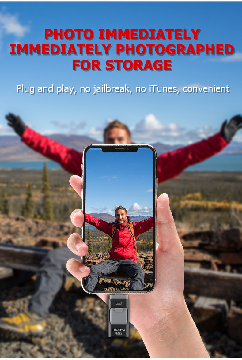 Portable USB Flash Drive for iPhone, iPad & Android