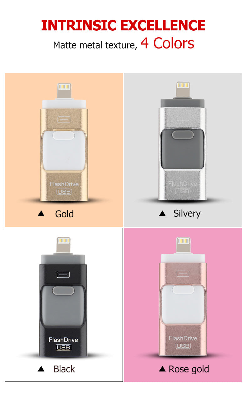 Portable USB Flash Drive for iPhone, iPad & Android